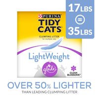 Purina Tidy Cats Light Weight, Low Dust, Clumping Cat Litter, LightWeight Glade Clean Blossoms Multi Cat Litter - 17 lb. Box