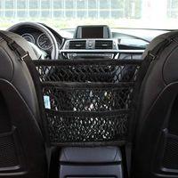 AMEIQ 3-Layer Car Mesh Organizer, Seat Back Net Bag, Barrier of Backseat Pet Kids, Cargo Tissue Purse Holder, Driver Storage Netting Pouch. (3 optional styles)