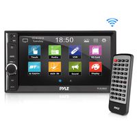 Pyle Car Audio Radio Receiver | Double Din Car Stereo | 6.5" TouchScreen | Bluetooth Audio Receiver | Wireless Streaming | Microphone | Handsfree | USB/SD Memory Card | AUX/MP3 Input | (PLRUB69)