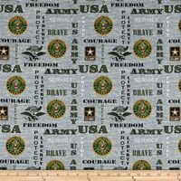 Sykel Enterprises Military Army Heather Allover Fabric, Multicolor, Fabric By The Yard