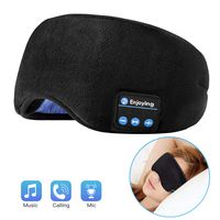 Voerou Sleep Headphones Wireless Bluetooth Sleep Eye Mask Music and Ultra Thin Speakers Perfect for Sleeping, Air Travel,Meditation and Relaxation - Black
