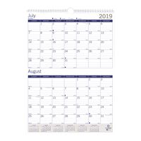Blueline 2019-2020 DuraGlobe Academic Two-Month Wall Calendar, 13 Months, July 2019 to July 2020, 12 x 17 Inches (CA172203-20)