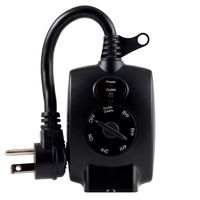 GE Light-Sensing Outdoor Timer, Plug-In, Outdoor, Weather Resistant, Dusk to Dawn, Daily Cycle, 2-4-6-8 Hours After Dark, 1 Grounded Outlet, For Landscape, Security, Seasonal Lighting, LED, 10241