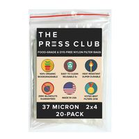 37 Micron | Premium Nylon Tea Filter Press Screen Bags | 2" x 4" | 20 Pack | Zero Blowout Guarantee | All Micron & Sizes Available