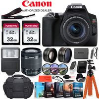 Canon EOS Rebel SL3 DSLR Camera with 18-55mm Lens - 24.1 MegaPixels, Wi-Fi, 4k HD + Accessory Kit - Vlogging/Photo Editing Software Package, 64GB Memory & More