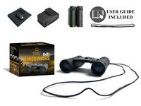 Binoculars 8x21 Small Compact Mini Pocket Folding Lightweight High-Resolution with Fully Multi-Coated Lens - Concert Theater Opera Travel Hiking Bird Watching Adults Kids - Bonus Mini Compass (Black)