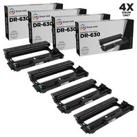 LD Compatible Drum Unit Replacement for Brother DR-630 (4-Pack)