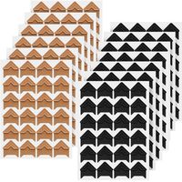 Hotop 312 Pieces Photo Corners Self Adhesive for DIY Scrapbook, Picture Album, Personal Journal, Dairy More (Kraft and Black)