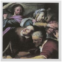 3dRose Christ Driving The Money Changers from The Temple by Rembrandt Greeting Cards, 6 x 6 Inches, Set of 6 (gc_130073_1)