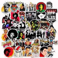 Hip-Hop Rock Laptop Stickers Cool - 50 Pcs Vinyl Decals Water Bottle Phone Case Notebook Guitar Skateboard Travel Kid Adults Waterproof Unique
