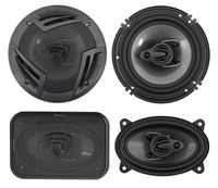(2) Rockville RV6.3A 6.5" 750w 3-Way Car Speakers+(2) 4x6 500w 3-Way Speakers