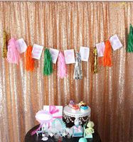 Sequin Curtains 2 Panels 4FTx10FT Glitter Backdrop Curtain Rose Gold Sequin Backdrop for Photo Booth-191011E