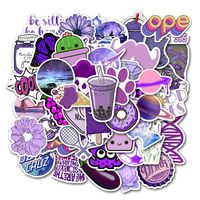 Stickers for Water Bottles, | Big 46-Pack | Cute,Waterproof,Aesthetic,Trendy Stickers for Teens,Girls,Perfect for Laptop,Hydro Flask,Phone,car,Skateboard,Travel| Extra Durable 100% Vinyl (Purple 50)