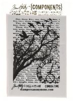 Tim Holtz Cling Stamp 2.5"X3.5", Time