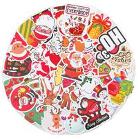 Christmas Stickers, 50 Pack Mixed Different Funny Celebrity Sticker Waterproof Vinyl Skateboard Stickers Laptop Decals Gift Card Label for Water Bottle DIY Christmas Decoration