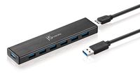 j5create USB 3.0 7 in 1 HUB USB 3.0 Micro B to USB Type-A Cable | 2.4A Fast Charging | Power Adapter 5v/4A | Compatible with Windows, Mac, Linux, Smartphones, Tablets, iPad