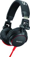 Sony MDR-V55 Wired DJ Style Headphones, Black/Red