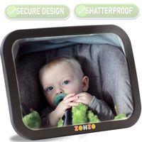 Baby Car Mirror for Back Seat | View Rear Facing Infant in Backseat | Securely Fasten with Double Strap | Pivot Joint to Easily Adjust to Desired Viewing Angle ...