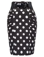 Belle Poque Stretchy Plus Size Cocktail Pencil Skirts Elastic Floral-4 X-Large
