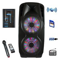 beFree Sound 2x's 12 Inch Woofer Portable Bluetooth Powered PA Speaker