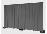 AK-Trading 8ft x 5ft Polyester Fabric Backdrop Background Drapes for Pipe and Drape - Gray