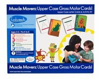 Fundanoodle Muscle Movers Upper Case Letter Cards and Activity Kit, Ages 4-5/Pre K to K (15267)