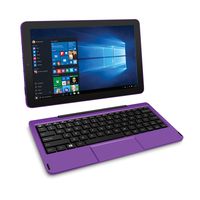 RCA 10.1" CAMBIO W101 V2, Windows 10, 2 in1 Tablet PC W/ Detachable Keyboard - Purple