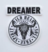 StyleMoca Dreamer Cow Skull Sticker Premium Quality Matte Waterproof Vinyl Stickers for Water Bottles, Tumblers, Cars, Snowboards, Laptops, and More