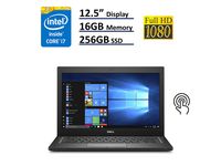 Dell Latitude 7000 7280 Business Ultrabook: 12.5in Gorilla Glass Touchscreen (1920X1080), Intel i7-7600U, 256GB SSD, 16GB DDR4, Windows 10 Professional (Renewed)