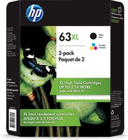 HP 63XL Black/Color Combo Ink Cartridges, 2 pk