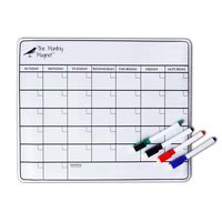 Magnetic Dry Erase Calendar Set by SoHo Home & Kitchen - Includes 4 Color Whiteboard Markers - 11 x 14 Inches - Perfect Size for Refrigerators