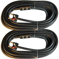 Mcsproaudio 12 Gauge Speaker Cables 2 Cable Pack (50 Foot, 1/4 inch to Banana)