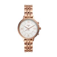 Fossil Women's Jacqueline Stainless Steel Hybrid Smartwatch, Color: Rose Gold (Model: FTW5034)