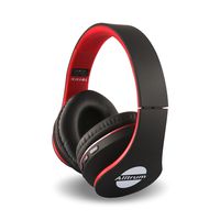 Alltrum Over-Ear Headphones,Hi-Fi Stereo Headset,Adjustable Headsets for Traveling/Sports/Relaxation,Foldable Headphones with Microphone and Music Playback for Most of Smartphones - red-with-Black