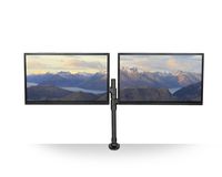 DM2000 Dual Monitor Desktop Mount - 13-inch to 27-inch Displays - Tilts, Swivels, and Rotates for Different Screen Orientations