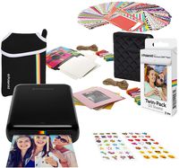 Polaroid Zip Wireless Photo Printer (Black) Starter Bundle with Neoprene Case