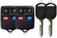 KeylessOption Keyless Entry Remote Control Fob Uncut Blank Car Ignition Key For CWTWB1U345, GQ43VT11T (Pack of 2)