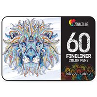 60 Fineliner Pens, Colored Fine Tip Markers - 60 Unique, 0.4 mm, Fine Point Pens for Bullet Journal, Adult Coloring Books - Felt Tip Pens, Art Supplies Colored Pens for Drawings, Journaling