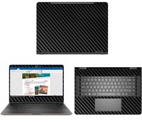 Black Carbon Fiber skin decal wrap skin Case for HP Spectre x360 15 B012dx B111dx 15.6" Touch Laptop