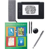 Wacom Intuos Pro Medium Paper Bundle w/Extra Stylus and Corel Office 5