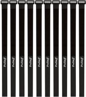 10 Pack 1 x 24 Inch Reusable Hook and Loop Cinch Cable Tie Down Straps Set for Cord Management, Home, Office, Garage, Wires, Hoses, Bundling Boxes