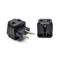 OREI 2 in 1 USA to Switzerland Travel Adapter Plug (Type J) - 2 Pack, Black
