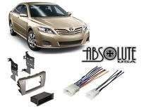 Absolute RADIOKITPKG9 Fits Toyota Camry 2007-2011 Double DIN Stereo Harness Radio Install Dash Kit