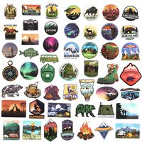 Wilderness Nature Stickers Outdoors Hiking Camping Travel Adventure Stickers Pack 50 Pcs Stickers Vinyl Decals for Water Bottle Hot Stamping Process Motorcycle Bicycle Skateboard Luggage Decal