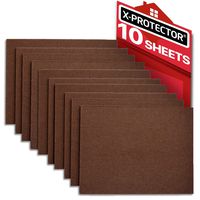 Felt Furniture Pads X-PROTECTOR 10 Pack Premium 8"x6" Heavy Duty 1/5" Felt Sheets! Cut Furniture Felt Pads for Furniture Feet You Need - Best Furniture Pads for Hardwood Floors!