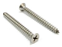 #6 X 1'' Stainless Flat Head Phillips Wood Screw, (100 pc), 18-8 (304) Stainless Steel Screw by Bolt Dropper