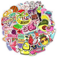 Water Bottle Stickers Vsco Stickers Pack 50 Pcs Cute Stickers Vinyl Aesthetic Trendy Decals for Hydro Flask Teens Girls Laptops Ipad Cars Luggages