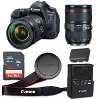 Canon EOS 6D Mark II 26.2 MP CMOS Digital SLR Camera with 3.0-Inch LCD with EF 24-105mm f/4L IS II USM Lens - Wi-Fi Enabled (Renewed)