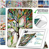 DuraSafe Cases for iPad PRO 9.7 Inch 2016 [ A1673 A1674 A1675 ] Printed Smart Cover with Transparent Back - Olivia Tree (Soft Silicone Back)