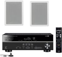 Yamaha 5.1-Channel Wireless Bluetooth 4K A/V Home Theater Receiver + Yamaha High-Performance Natural Sound 3-way in-wall front/center speaker system (Pair)